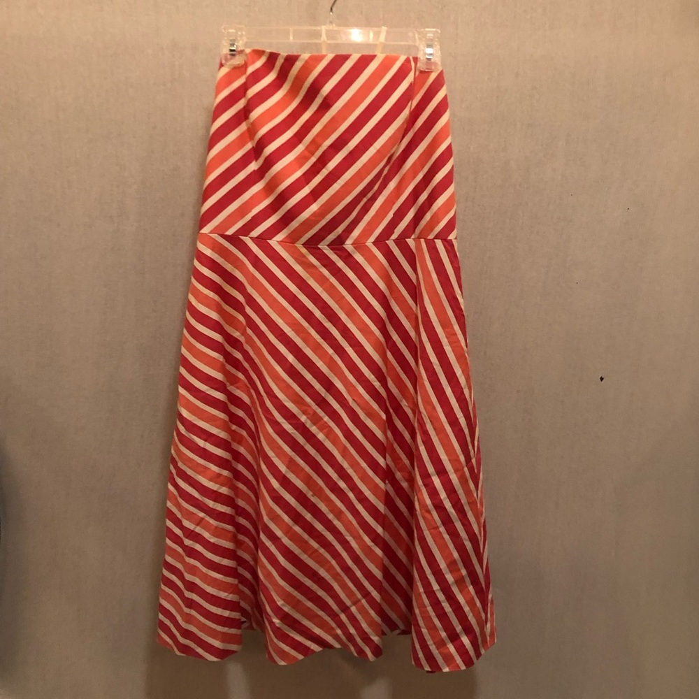 Ann Taylor Strapless Striped Dress